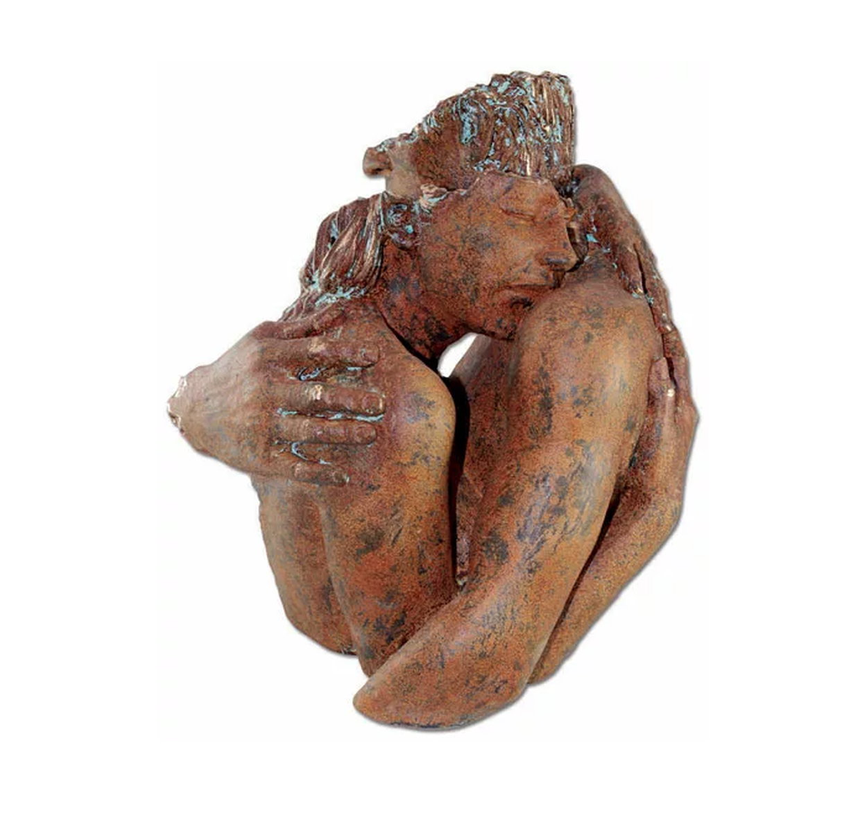 Liebesskulptur "Wertschätzung" von Angeles Anglada, Kunstguss in Steinoptik