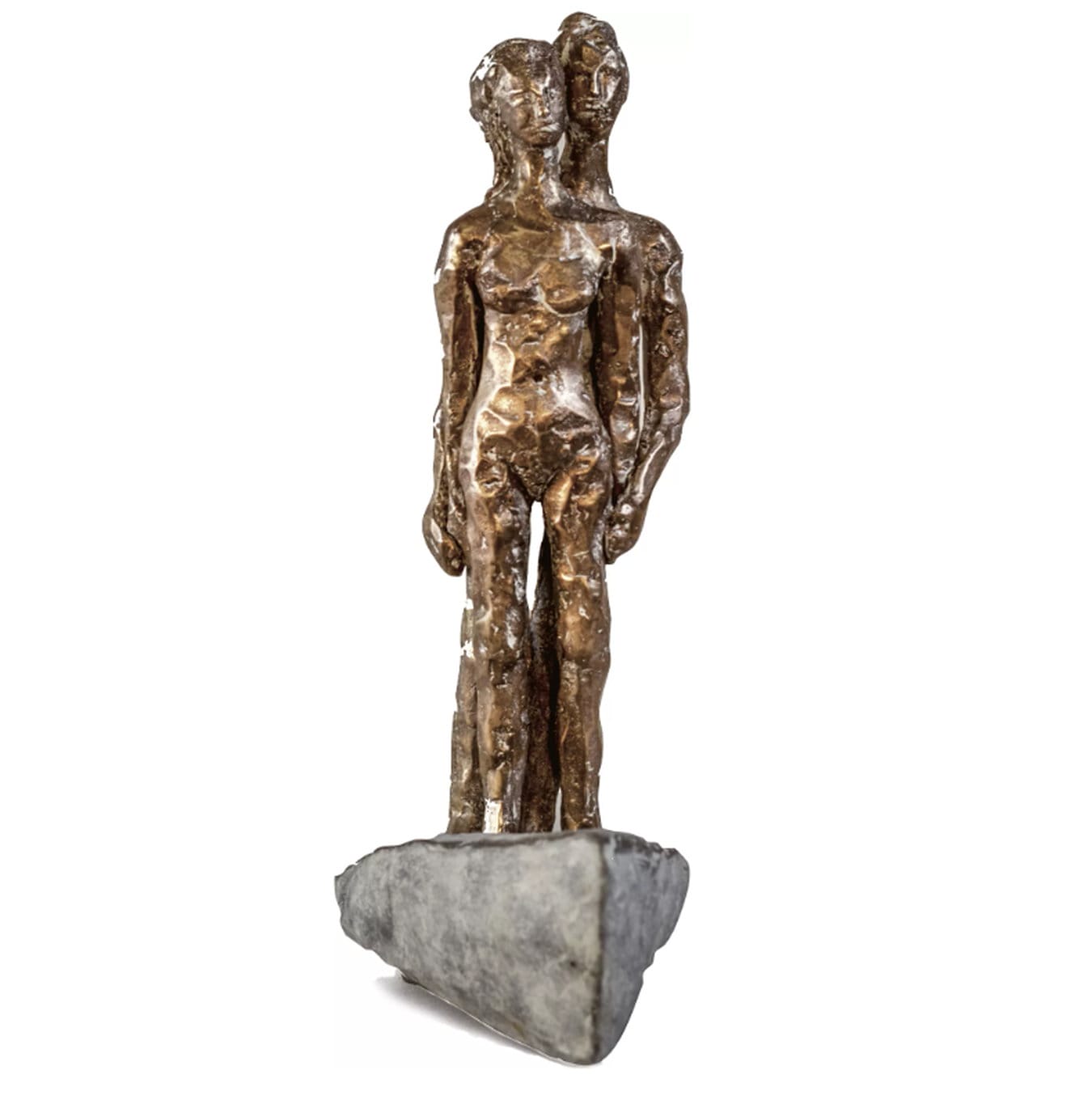 Bronzeskulptur "Große Reise (Paar im Boot)" (2017) von Dagmar Vogt