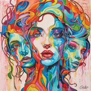 Sabrina Seck: "Hydra" (2023), Giclée Fine Art-Print auf Leinwand Sabrina Seck: "Hydra" (2023), Giclée Fine Art-Print auf Leinwand