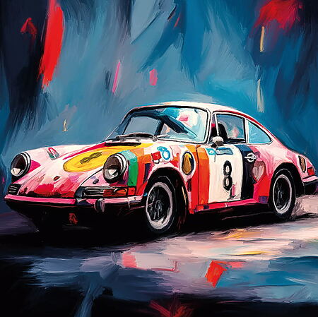 Pop Art Bild "Porsche 911" (2023) von Holger Mühlbauer-Gardemin
