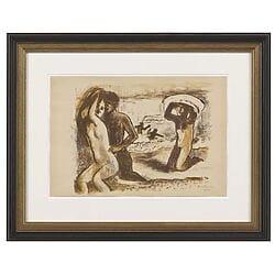 Farblithografie "Die Werbung" (1947) von Max Pechstein