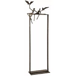 Skulptur "Love Birds" von Guy Buseyne, Bronze auf Stele