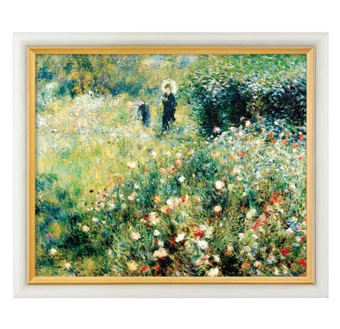 &quot;Woman with a parasol in a garden&quot; by Auguste Renoir, Limit. GICLée reproduction on canvas