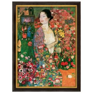 "Die Tänzerin" (1916-18) von Gustav Klimt, Giclée-Reproduktion auf Leinwand "Die Tänzerin" (1916-18) von Gustav Klimt, Giclée-Reproduktion auf Leinwand