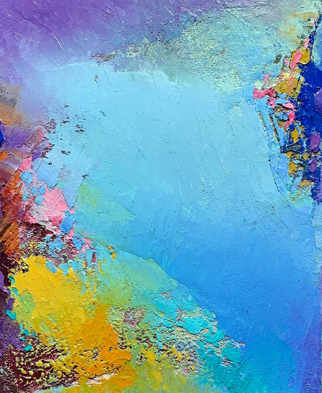 Kleinformatige Ölmalerei "Different Seasons" (2021) von Dini Christoforou