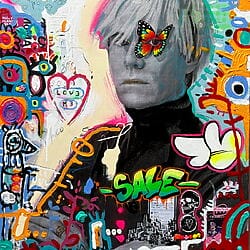 Pop Art / Urban Art Mashup "Warhol (SALE)" 2023 von Xavier García
