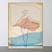 Abstrakte Aktmalerei "oops" (2022) von Bernard Simunovic, Acryl auf Leinwand