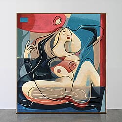 Erotische Malerei "just relaxing" (2022) von Bernard Simunovic