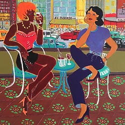Acrylmalerei "Hamra st joy of living" (2023) von Mona Asmar Hecker