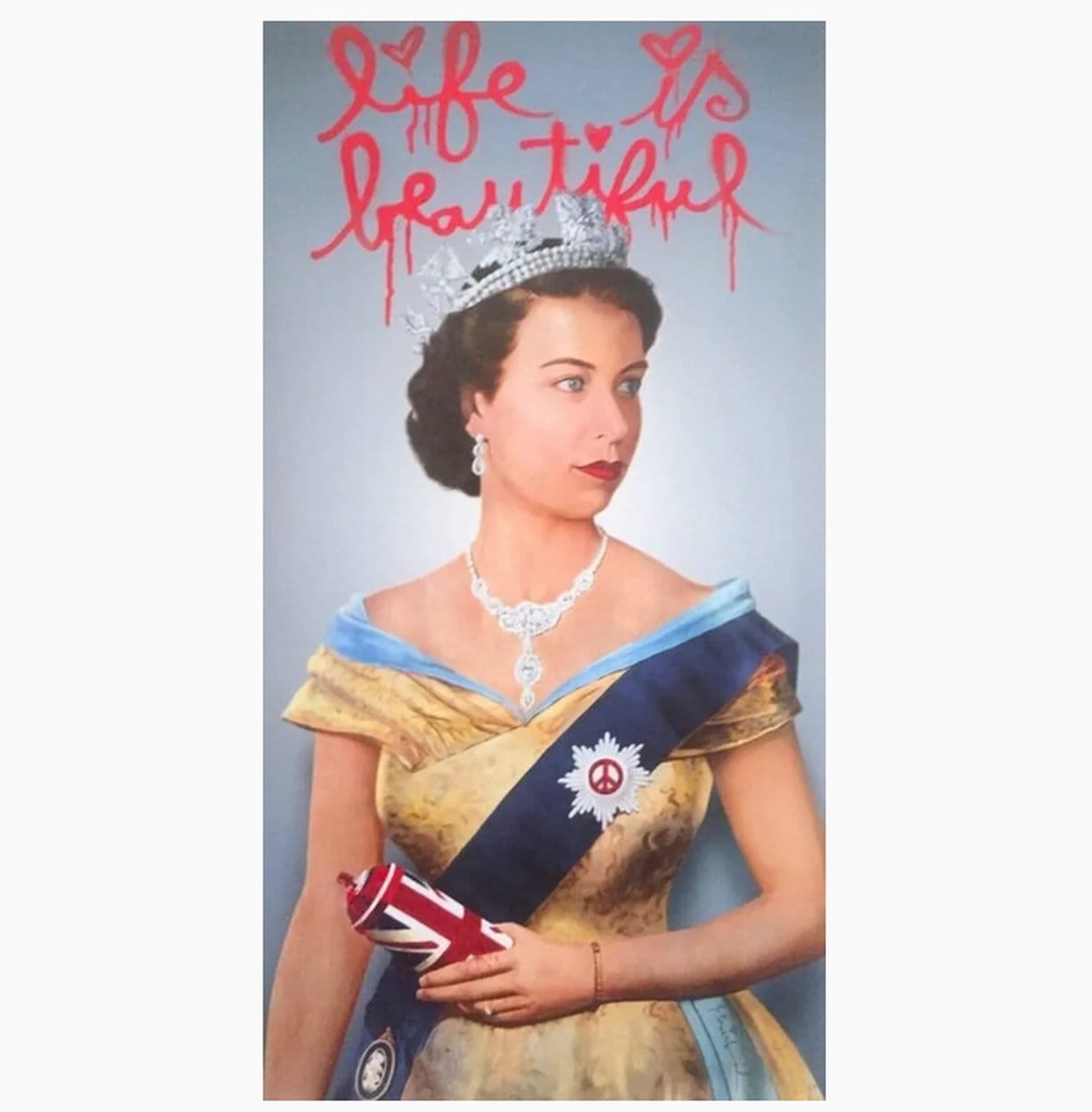 &quot;Queen Elizabeth II&quot; (2012) by Mr. Brainwash, hand -signed lithography
