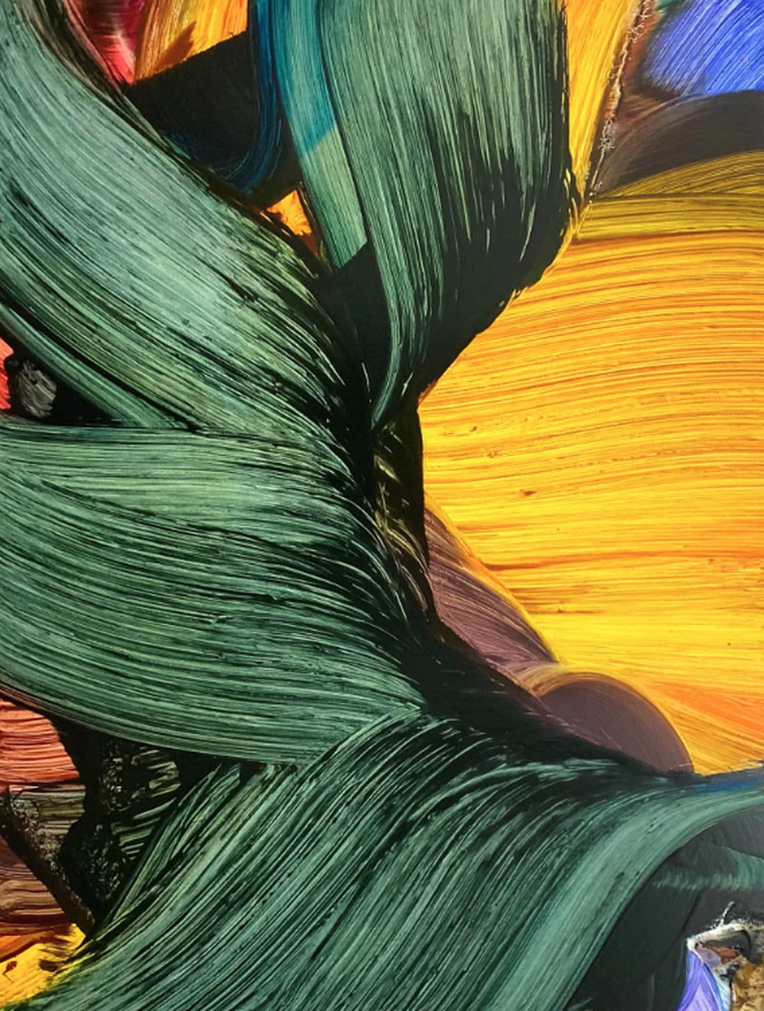 Biomorphic oil painting &quot;Nightand Day II&quot; by Isa Dahl (2023)