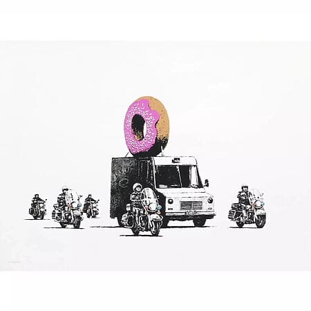 „Donuts - Strawberry“ (2009) von Banksy, limitierter Siebdruck