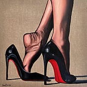 Ölgemälde "Sexy Feet" (2024) von Daria Gerasimova