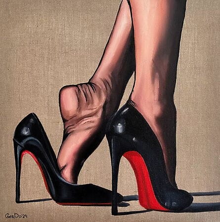 Ölgemälde "Sexy Feet" (2024) von Daria Gerasimova