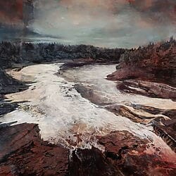 Landschaftsmalerei "Left to Rust" (2022) von Mark Thompson