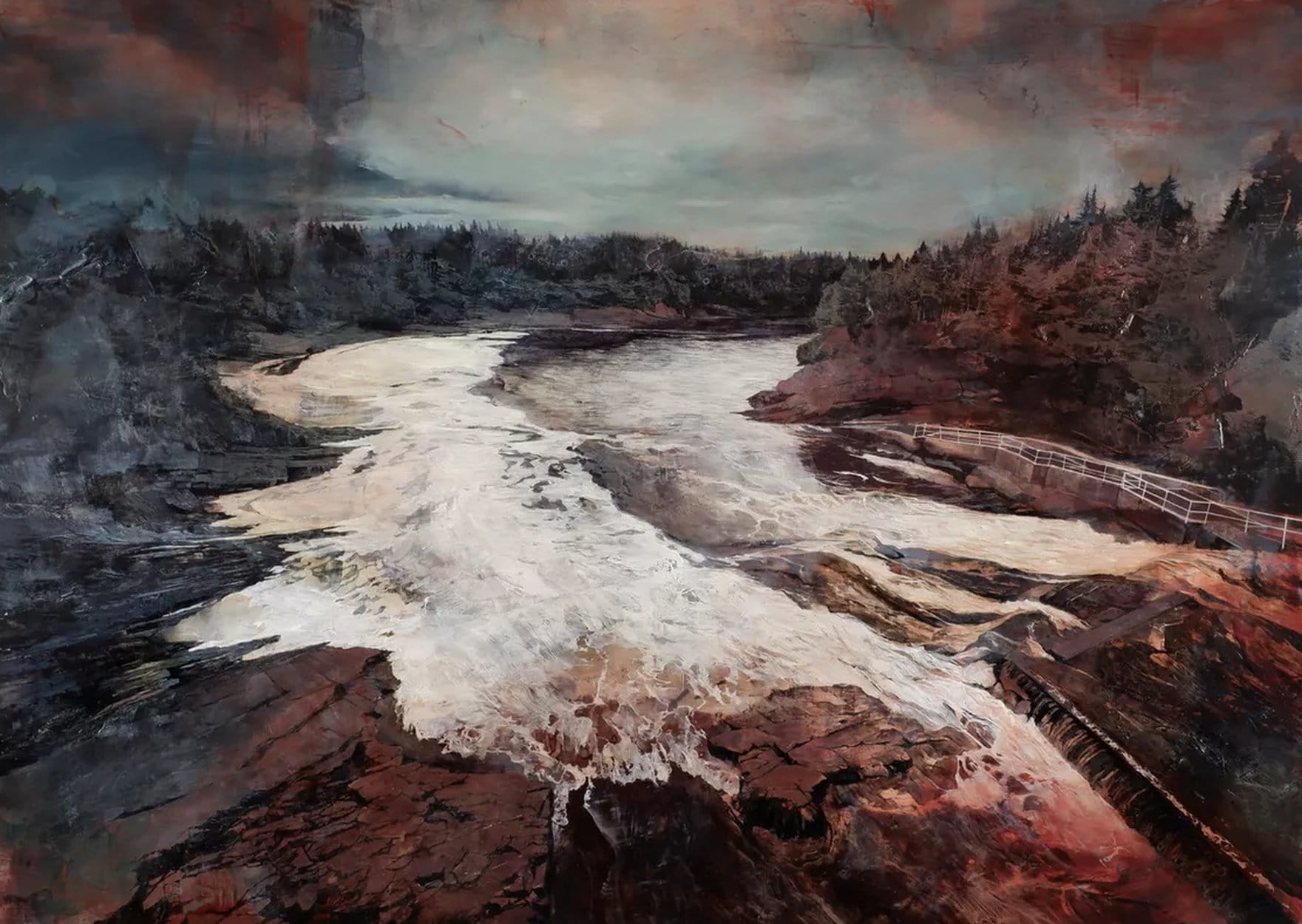 Landscape painting &quot;Left to Rust&quot; (2022) by Mark Thompson