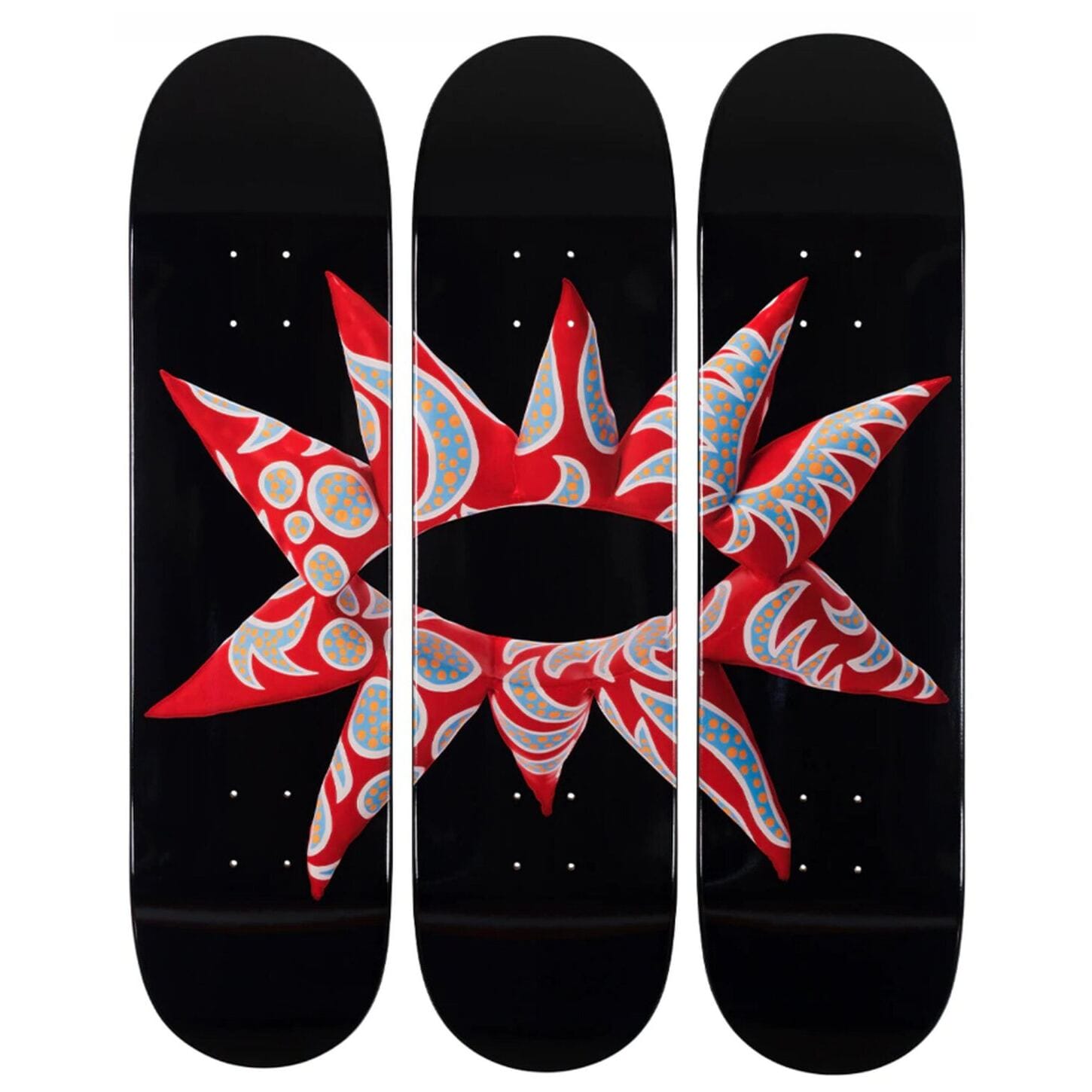 3 Skatedeck Set &quot;With All My Flowering Heart&quot; by Yayoi Kusama (limited)
