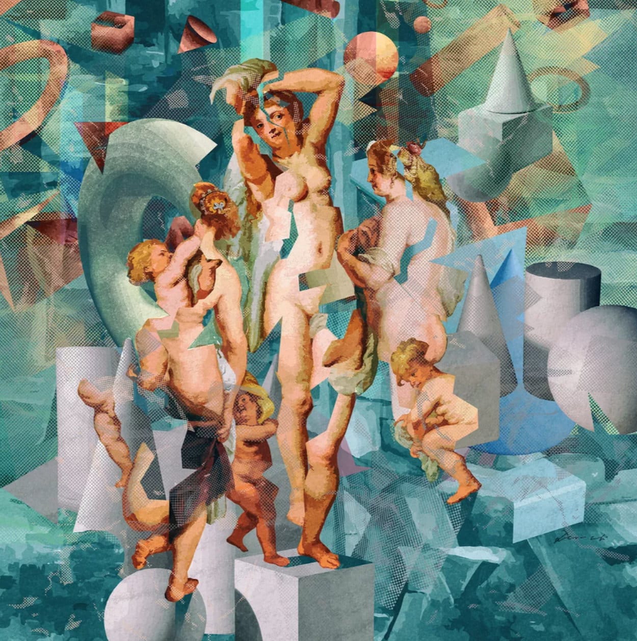 Digital Art &quot;Erotic Study&quot; (2021) by Nikolay Devenski, Giclée on paper