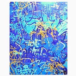 Graffiti Wall Art &quot;City Blue&quot; (2021) by Vincent Bardou