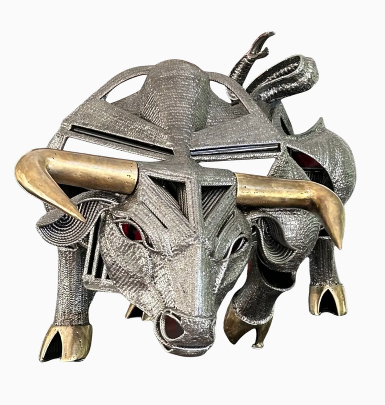 Metal sculpture &quot;Panolero The Lamborghini Bull&quot; by David Fabié