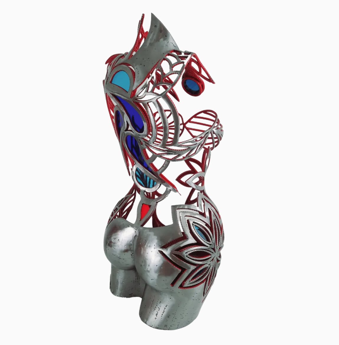 Metal goal &quot;Pénélope&quot; (2023) by David Fabié