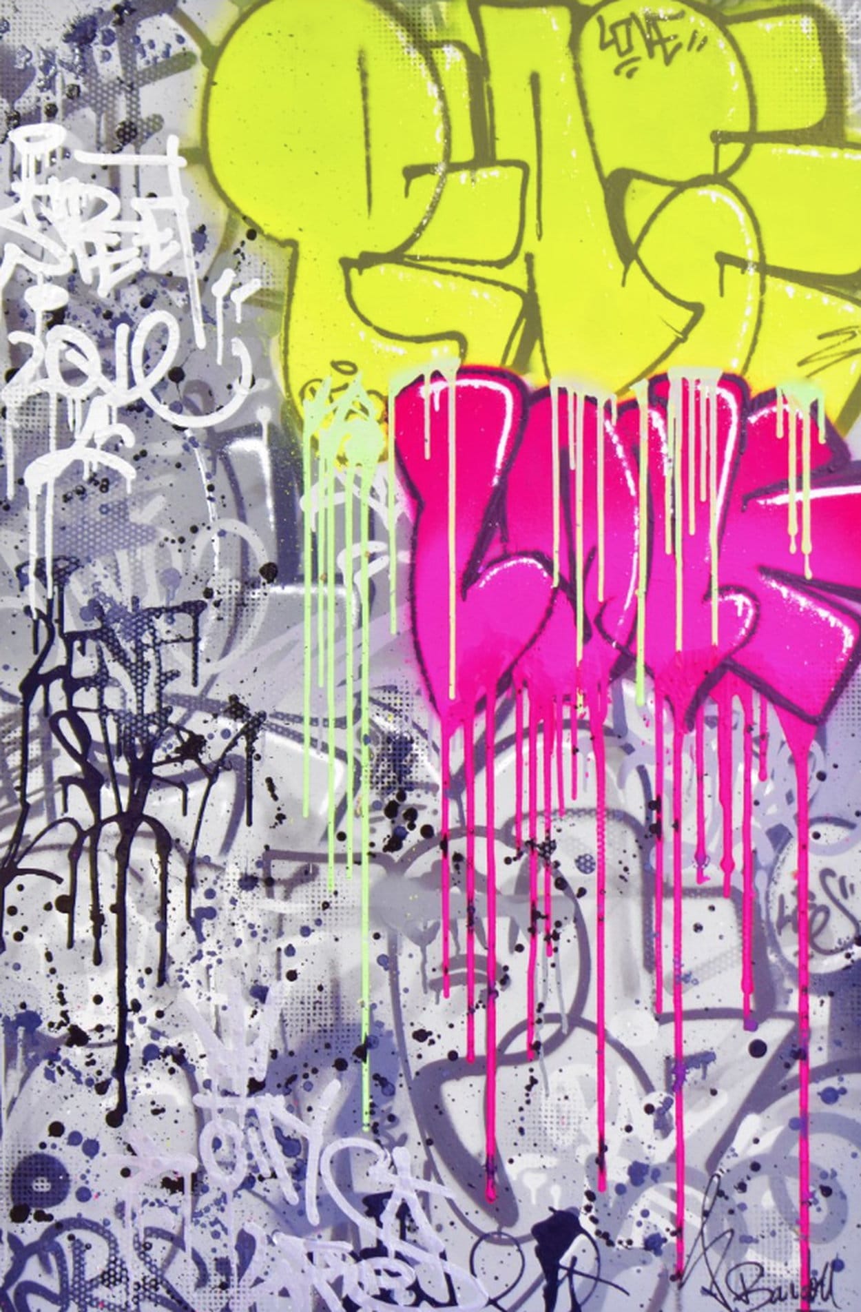 Graffiti painting &quot;Peace City&quot; (2021) by Vincent Bardou