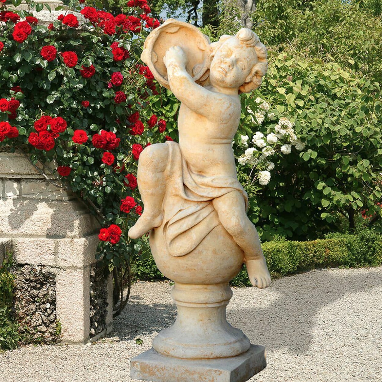 Gartenstatuen - Die beliebtesten Arten und wo man Sie kaufen kann Gartengestaltung & Landschaftsarchitektur ägypten Barocke Gartenskulptur Tamburo, romantische Steinfigur