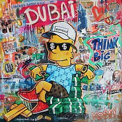 Street-Art Gemälde "Think big in Dubai" (2023) von Kristin Kossi