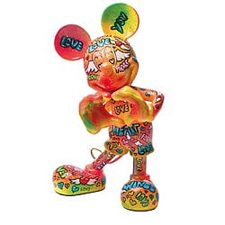 Pop art sculpture &quot;Mickey in Love&quot; by Sabrina Seck, limited edition as an art casting