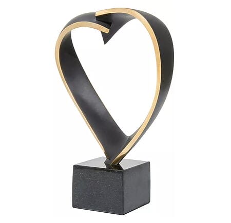 Bronzeskulptur "Herzblatt" (2022) von Pierre-Paul Maillé