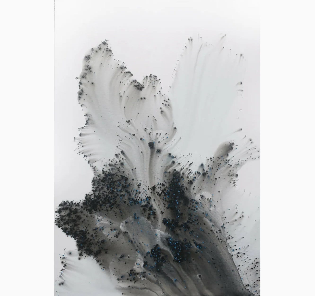 Abstraction &quot;Nature 2&quot; (2021) par Muriel Napoli, l&#39;acrylique et l&#39;encre sur toile