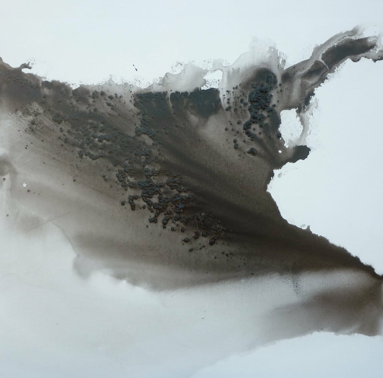 Abstraktion "Immersion" (2011) von Muriel Napoli, Acryl & Tusche auf Leinwand