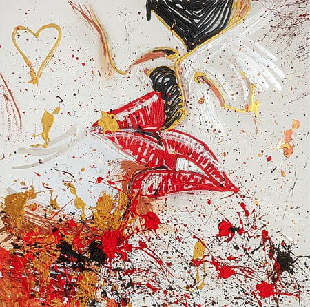 Sinnliches Acrylgemälde "Lovers" (2022) von Ares Yannakopoulos