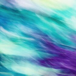 Abstrakte Fotografie "Fluidité en Turquoise et Violet" (2021) von Cristina Stefan