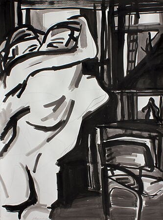 Tuschezeichnung "Kiss" (2011) von Silvana Soriano