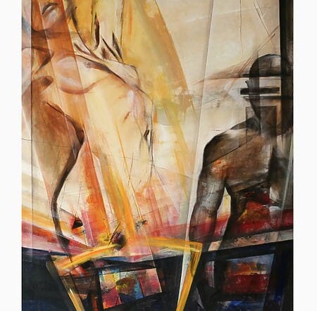 Erotische Acrylmalerei "Rites of Summer" (2006) von Arno Bruse