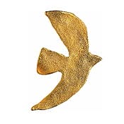 Brosche "Friedenstaube" von Cécile & Jeanne, Zinn vergoldet (24 Karat)