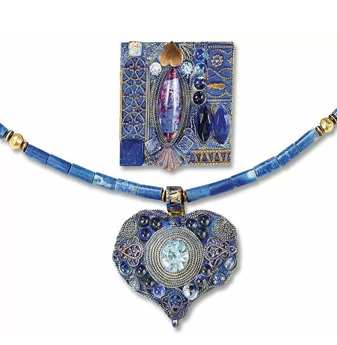 Jewelry set &quot;Hommage à Emilie&quot; by Petra Waszak - to Gustav Klimt