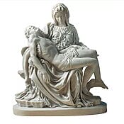 Skulptur "Pietà" (1489-99) von Michelangelo Buonarroti, Reduktion in Kunstmarmor