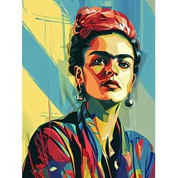 Digitales Portrait "Young Frida" (2024) von Jalita de Waal