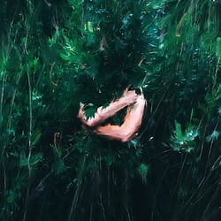 Oil painting &quot;Humus&quot; (2023) by Giovanni Sanesi, soulful homage to the connection of man with nature