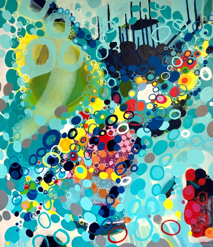 Abstrakte Acrylmalerei “Karma” (2021) von Michelle Kranz