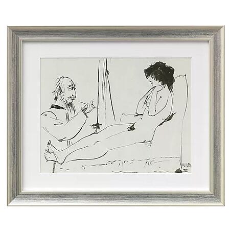 Aktzeichnung "Ohne Titel" (1953) von Pablo Picasso, Heliografie