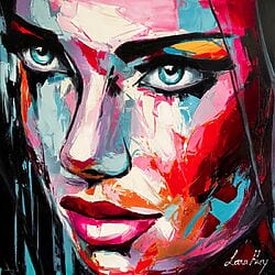 „Where Stars Bloom” (2024) – Expressives Ölgemälde von Lana Frey