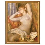 Aktgemälde "Das schlafende Mädchen" (1897) von Auguste Renoir, limitierte Reproduktion