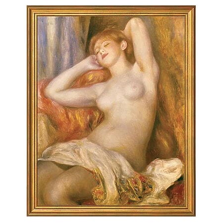 Aktgemälde "Das schlafende Mädchen" (1897) von Auguste Renoir, limitierte Reproduktion