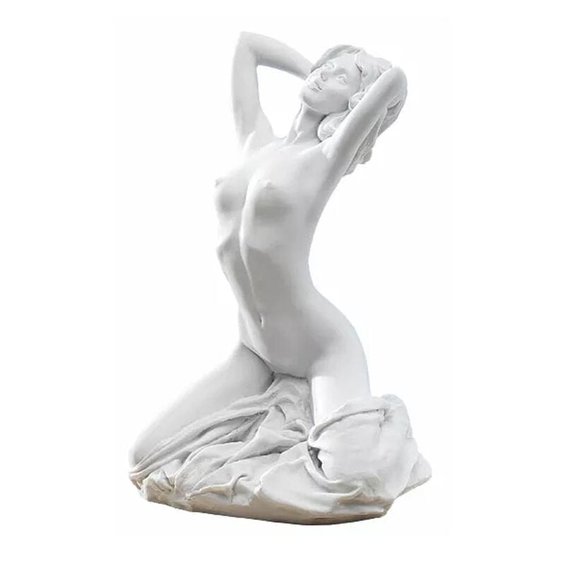 Erotische Kunst - Sinnliche Aktmalerei und ästhetische Skulpturen Kunstwerke 20. jahrhundert Weiße Aktfigur "Nudo nuovo" (1992) von Vittorio Luigi Tessaro, Version in Kunstguss