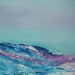 Résumé Peinture acrylique "Ocean Swell" (2024) par Sandra Michele Knight