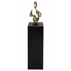 Sculpture abstraite « Firedance » (version dorée) et colonne décorative en ensemble