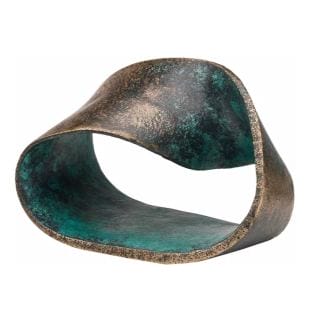 Abstrakte Bronzeskulptur "Möbiusband" (2024) von Pierre-Paul Maillé